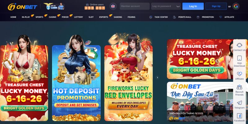 Onbet - Trang Nhà Cái Cá Cược Uy Tín & Đẳng Cấp Nhất Việt Nam 2 Giao Diện Onbet Thiết Kế Sinh Động