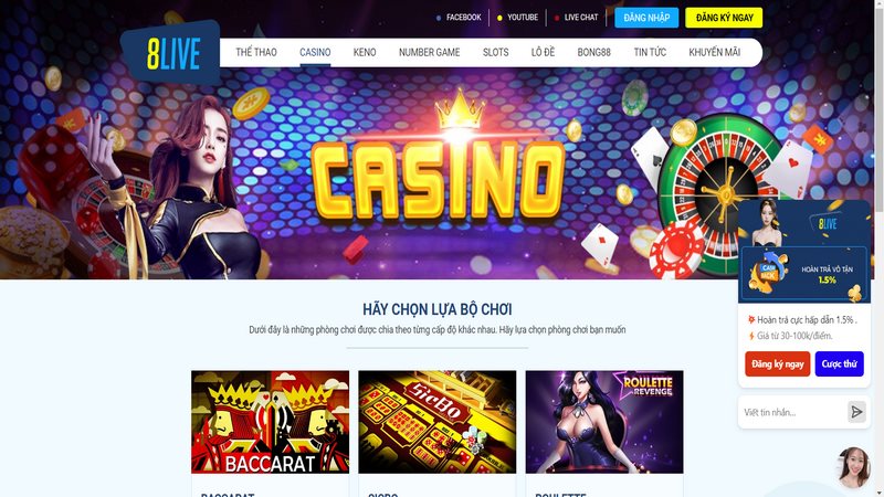 Đăng ký 8LIVE - Trải nghiệm các dịch vụ xanh chín hàng đầu 1 Truy Cập Vào Trang Chủ Của Trang Game 8Live Bằng Đường Dẫn Chính Thức